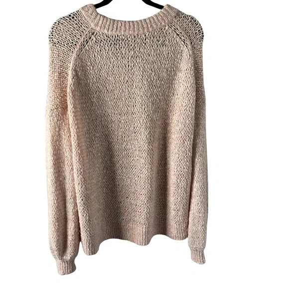 Madewell pink Baez wool/alpaca crewneck pullover sweater size large - Picture 6 of 8